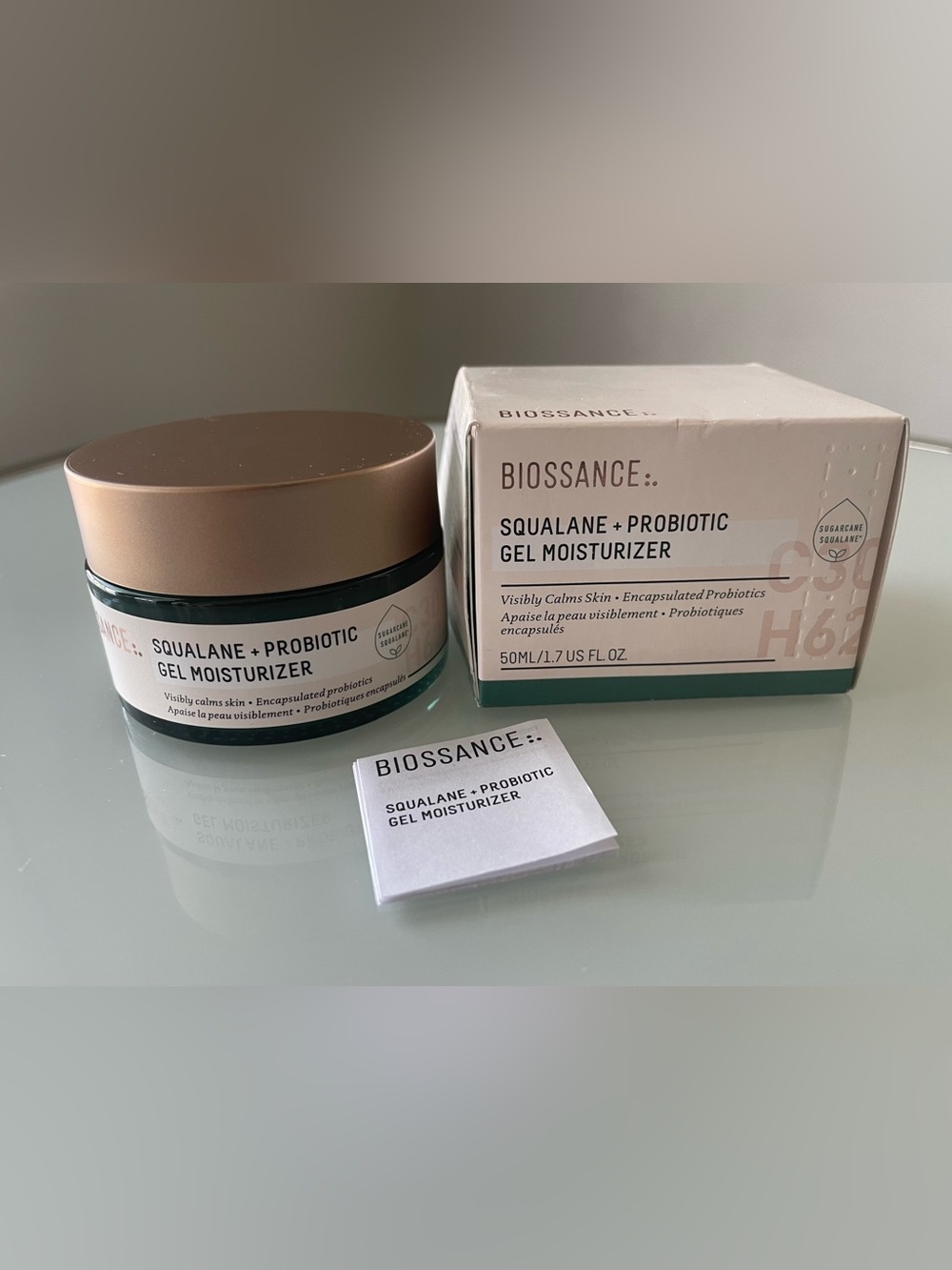 Biossance Squalane + Probiotic Gel Moisturizer — Full Size 1.7 ounce New in Box